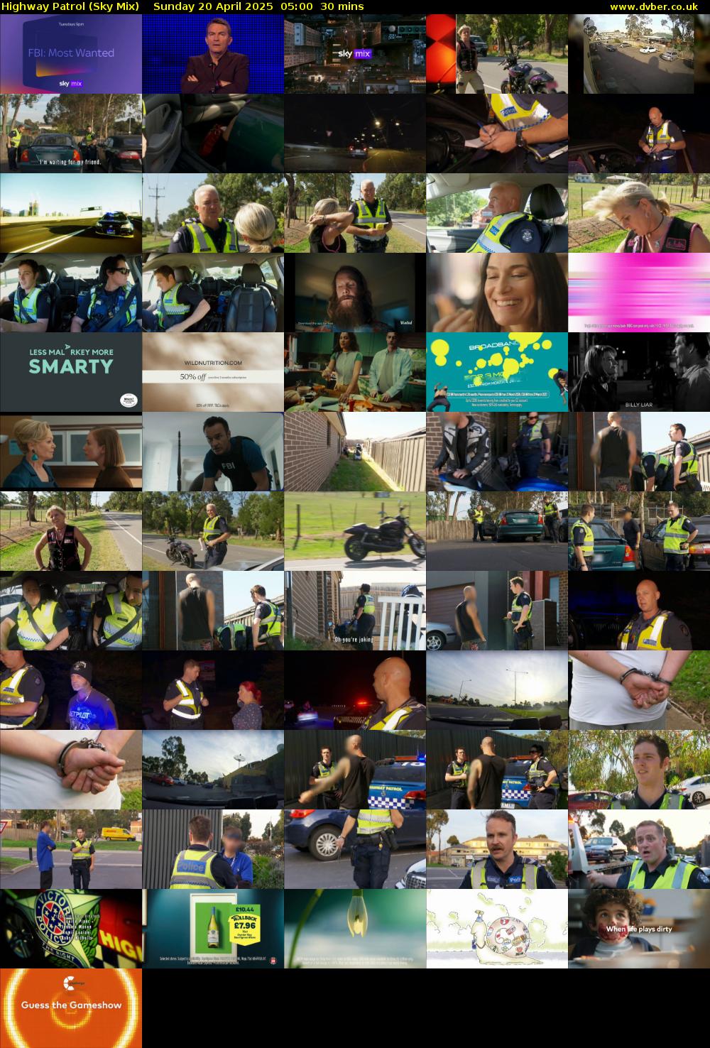 Highway Patrol (Sky Mix) Sunday 20 April 2025 05:00 - 05:30