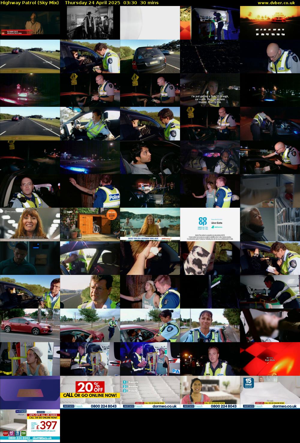 Highway Patrol (Sky Mix) Thursday 24 April 2025 03:30 - 04:00