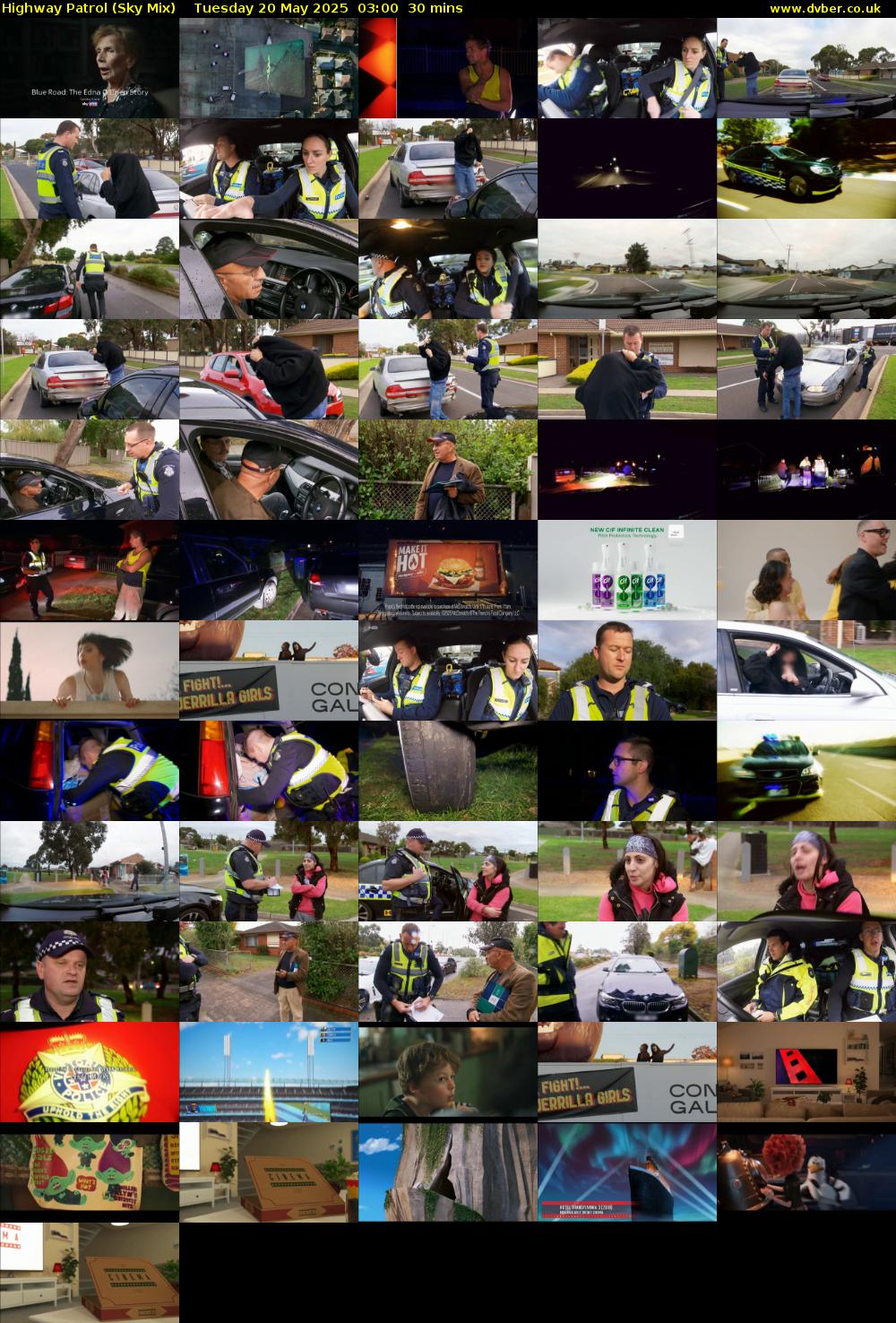 Highway Patrol (Sky Mix) Tuesday 20 May 2025 03:00 - 03:30