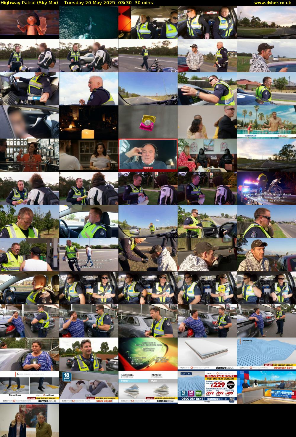 Highway Patrol (Sky Mix) Tuesday 20 May 2025 03:30 - 04:00