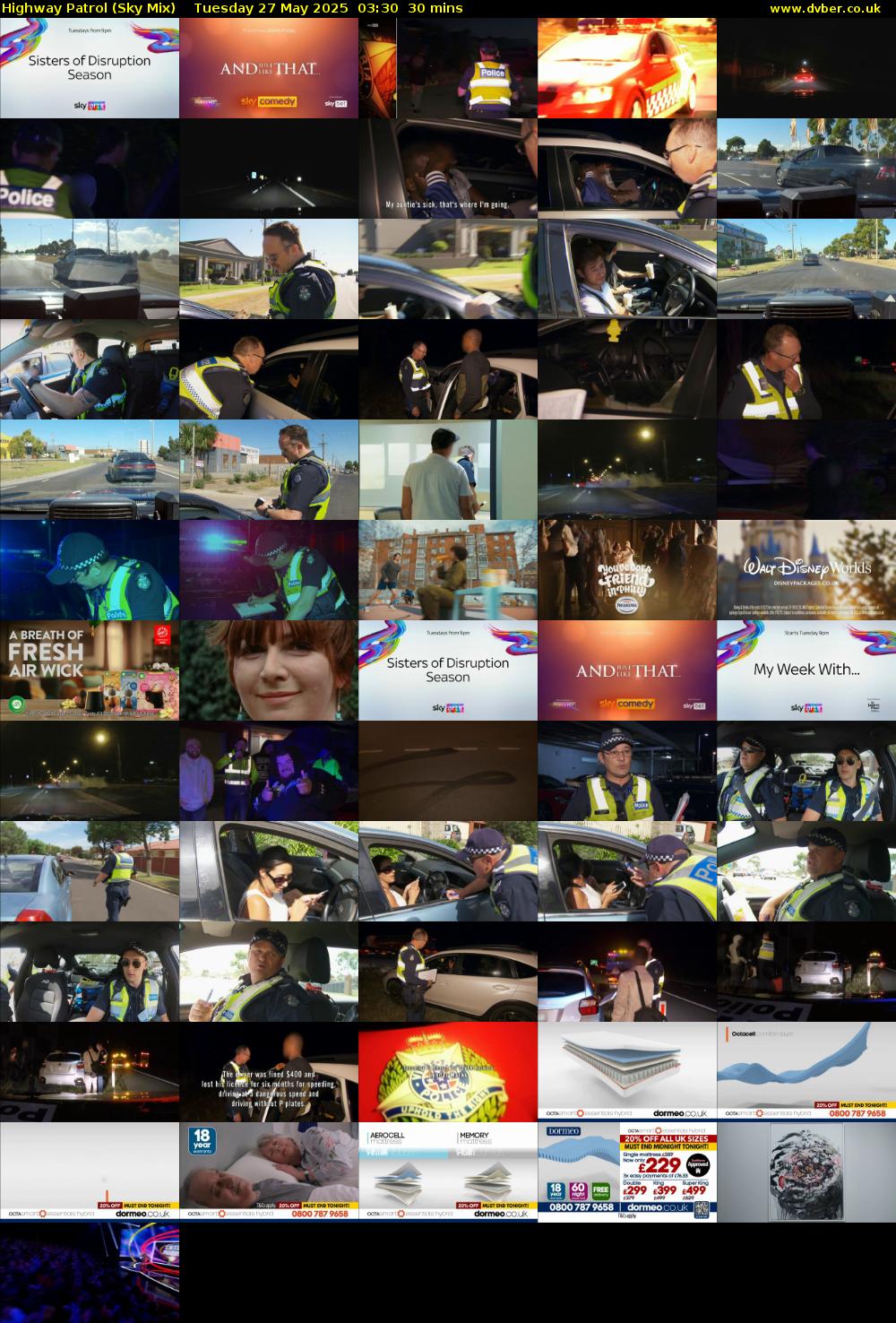 Highway Patrol (Sky Mix) Tuesday 27 May 2025 03:30 - 04:00