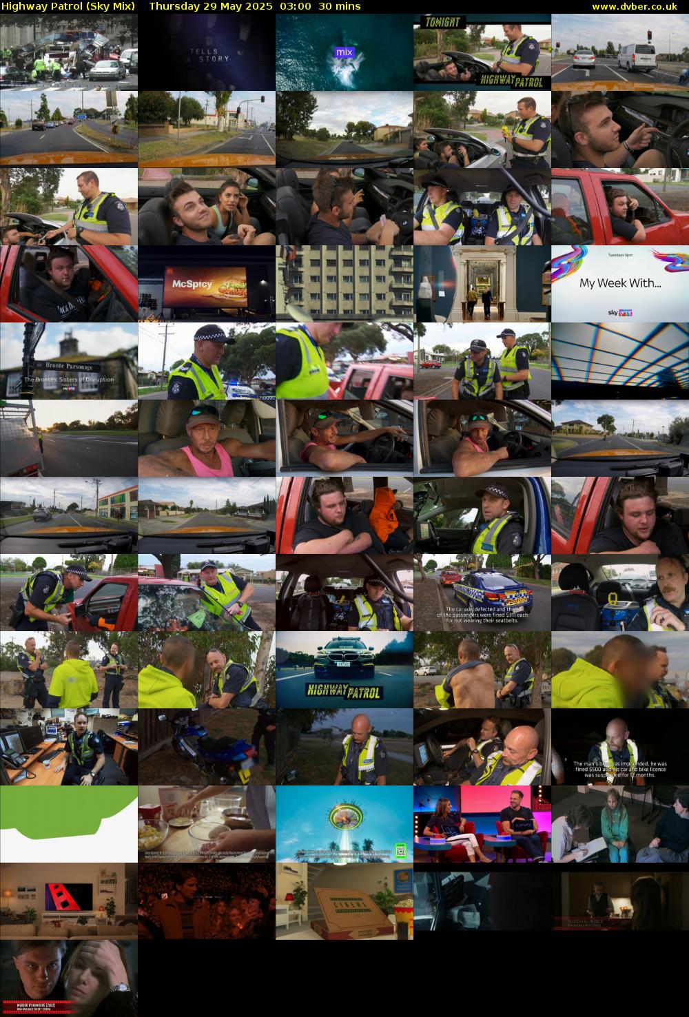 Highway Patrol (Sky Mix) Thursday 29 May 2025 03:00 - 03:30