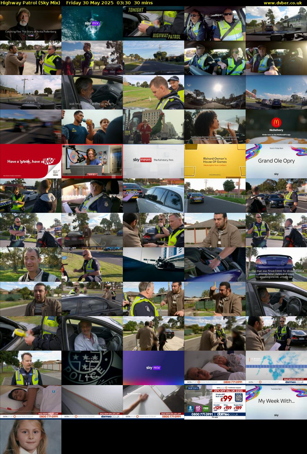 Highway Patrol (Sky Mix) Friday 30 May 2025 03:30 - 04:00