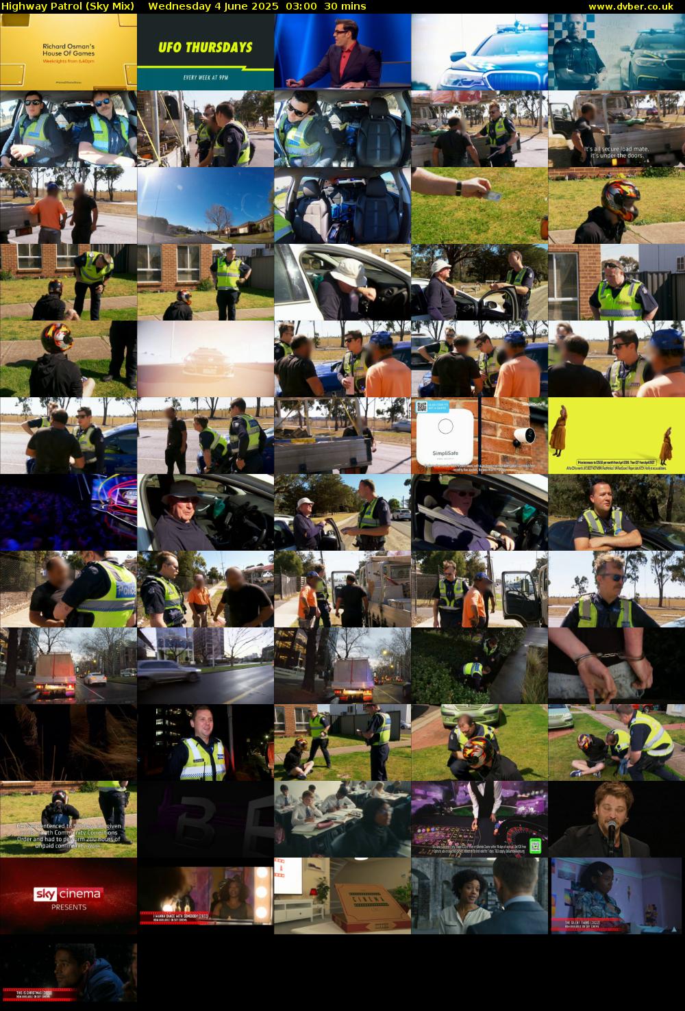 Highway Patrol (Sky Mix) Wednesday 4 June 2025 03:00 - 03:30