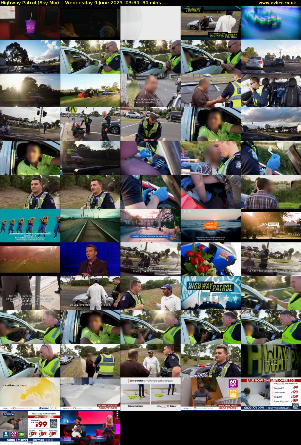 Highway Patrol (Sky Mix) Wednesday 4 June 2025 03:30 - 04:00