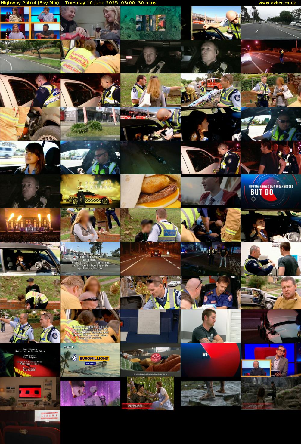 Highway Patrol (Sky Mix) Tuesday 10 June 2025 03:00 - 03:30