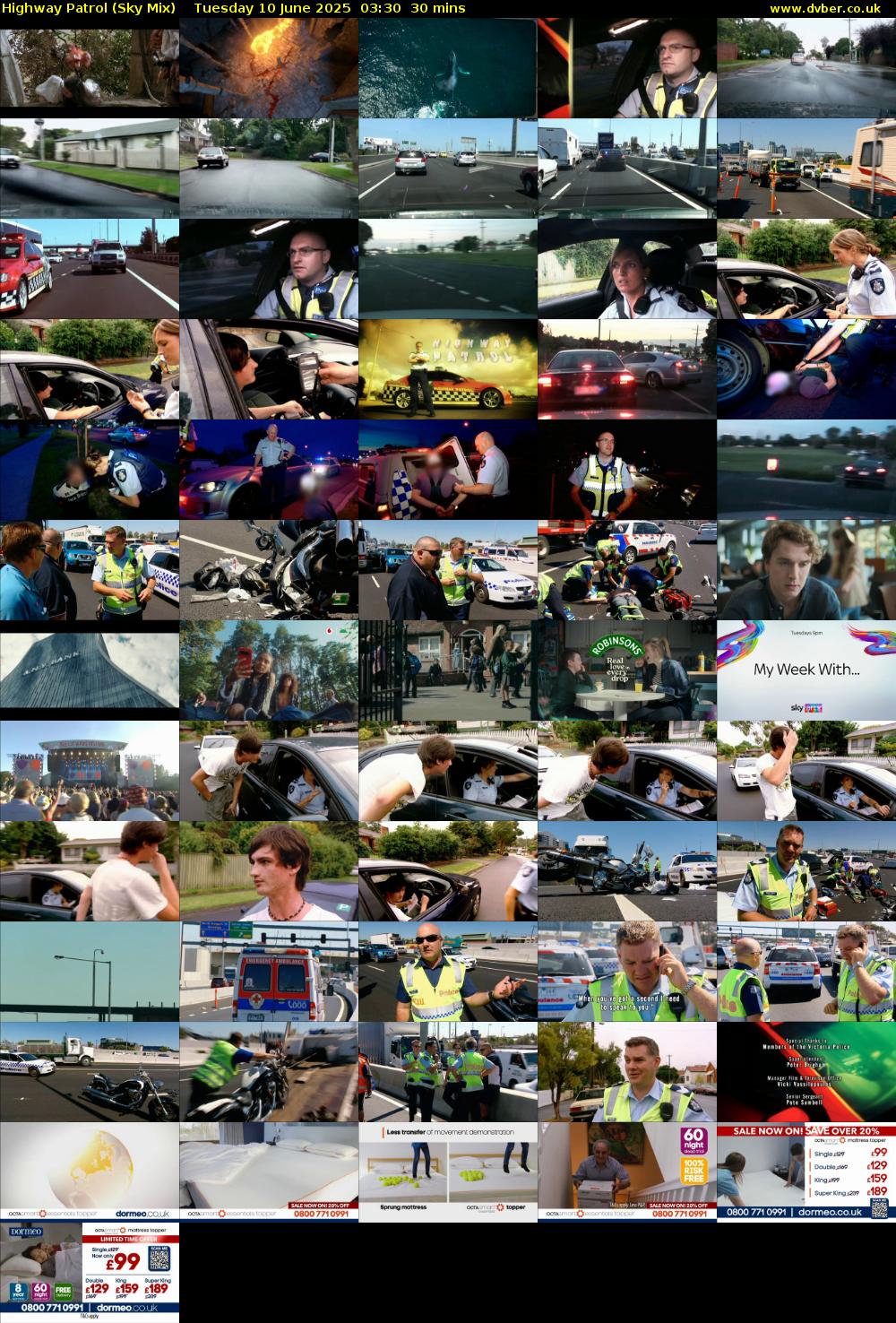 Highway Patrol (Sky Mix) Tuesday 10 June 2025 03:30 - 04:00