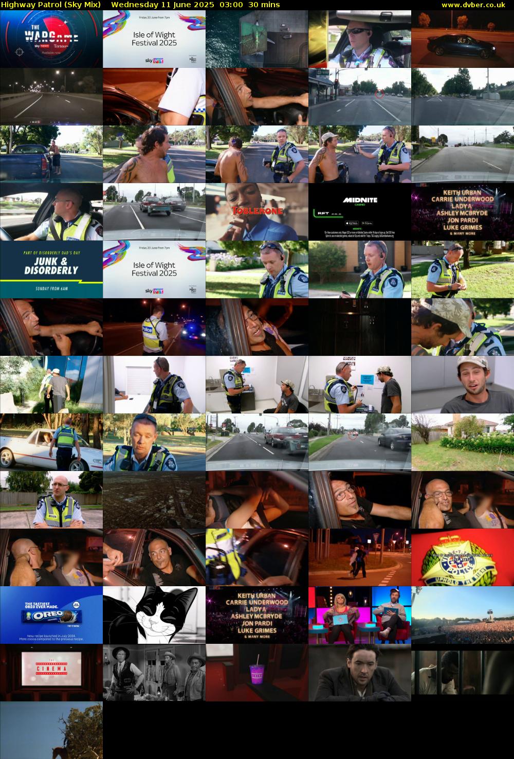 Highway Patrol (Sky Mix) Wednesday 11 June 2025 03:00 - 03:30
