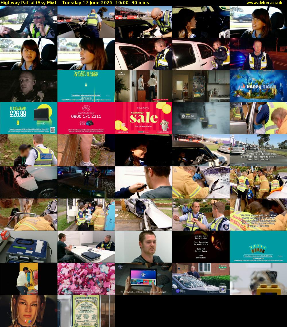 Highway Patrol (Sky Mix) Tuesday 17 June 2025 10:00 - 10:30