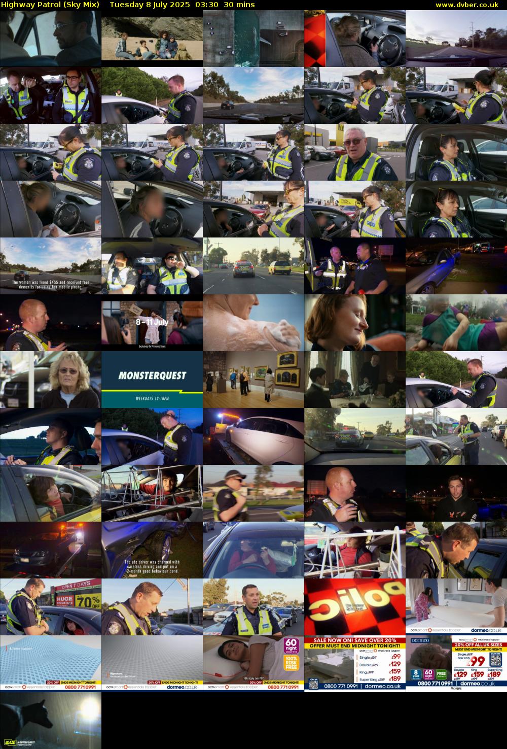 Highway Patrol (Sky Mix) Tuesday 8 July 2025 03:30 - 04:00