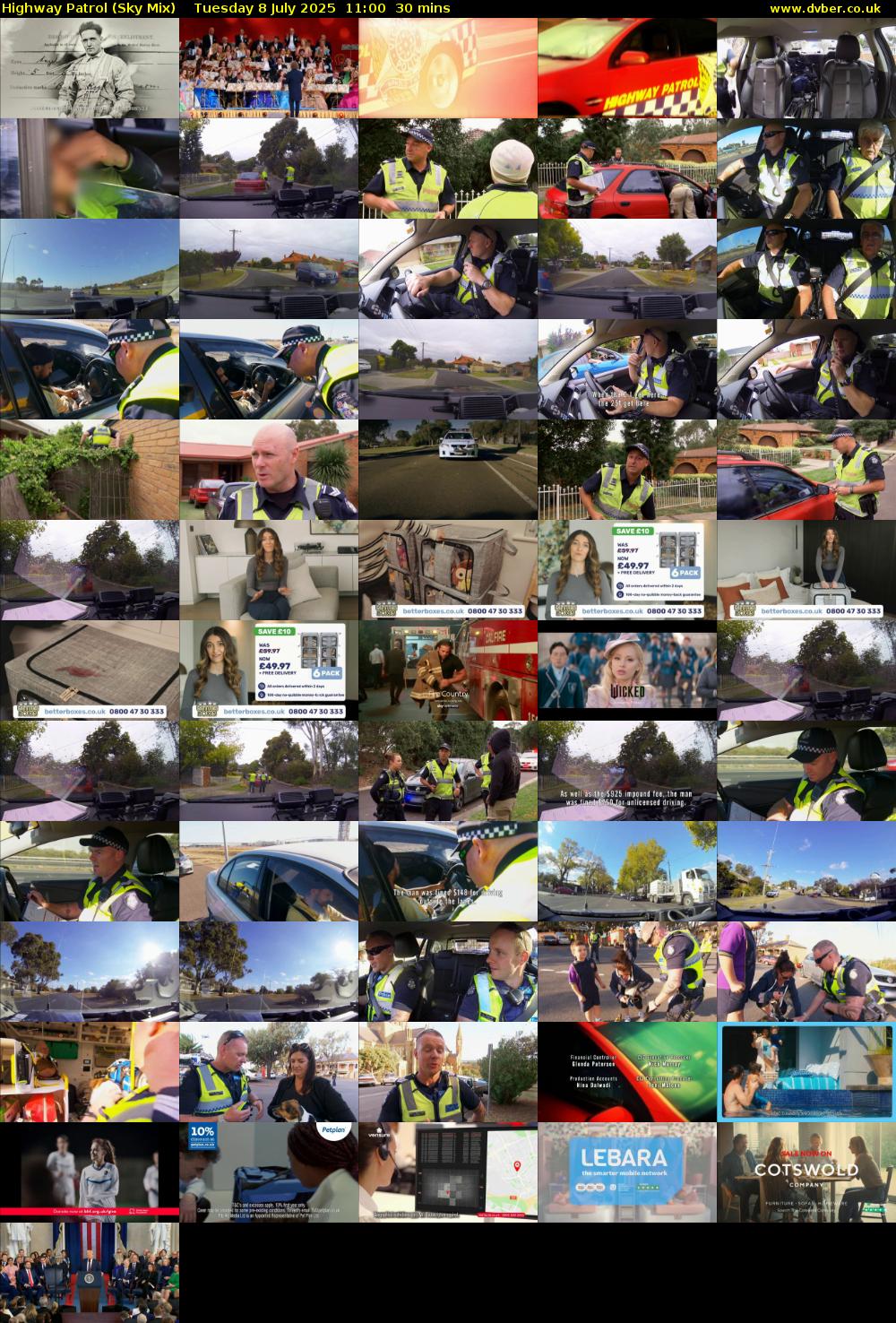 Highway Patrol (Sky Mix) Tuesday 8 July 2025 11:00 - 11:30