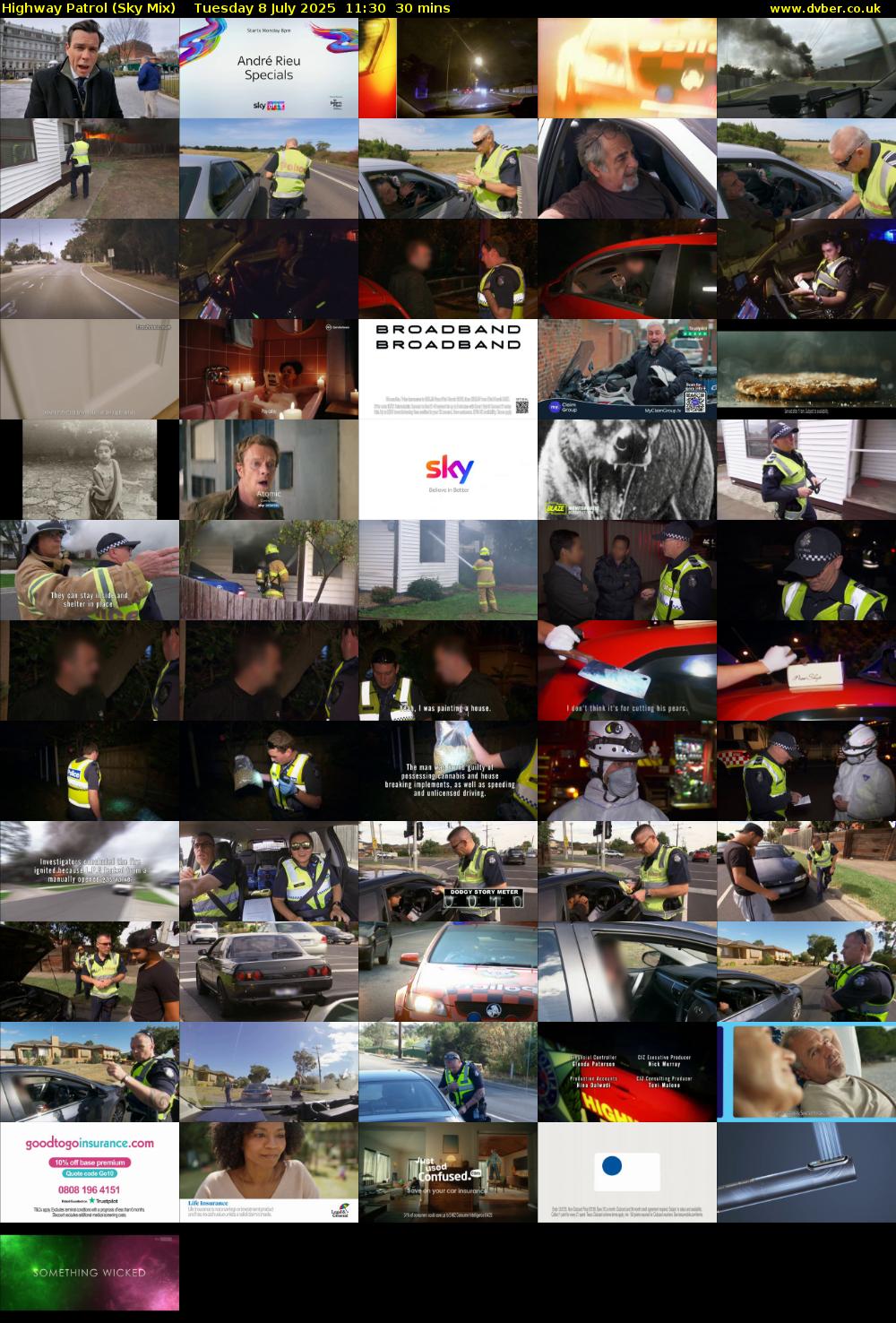 Highway Patrol (Sky Mix) Tuesday 8 July 2025 11:30 - 12:00
