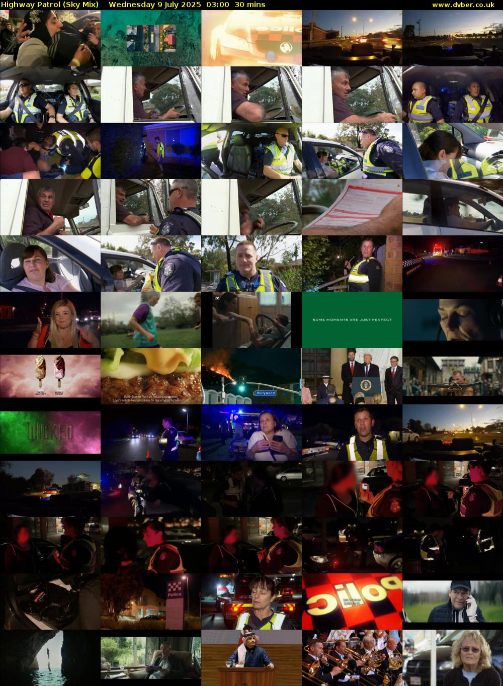 Highway Patrol (Sky Mix) Wednesday 9 July 2025 03:00 - 03:30