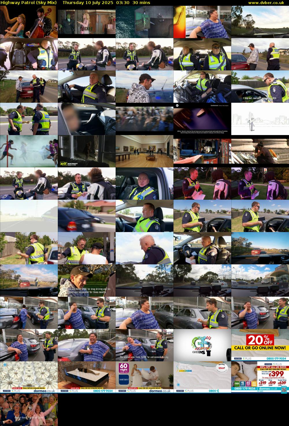 Highway Patrol (Sky Mix) Thursday 10 July 2025 03:30 - 04:00