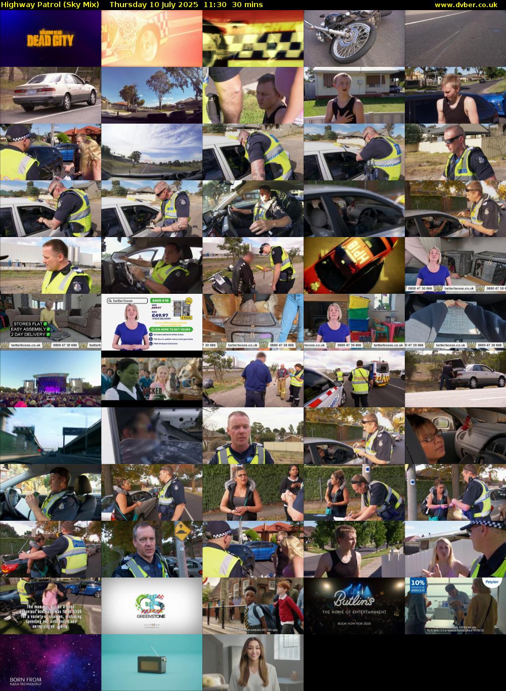 Highway Patrol (Sky Mix) Thursday 10 July 2025 11:30 - 12:00