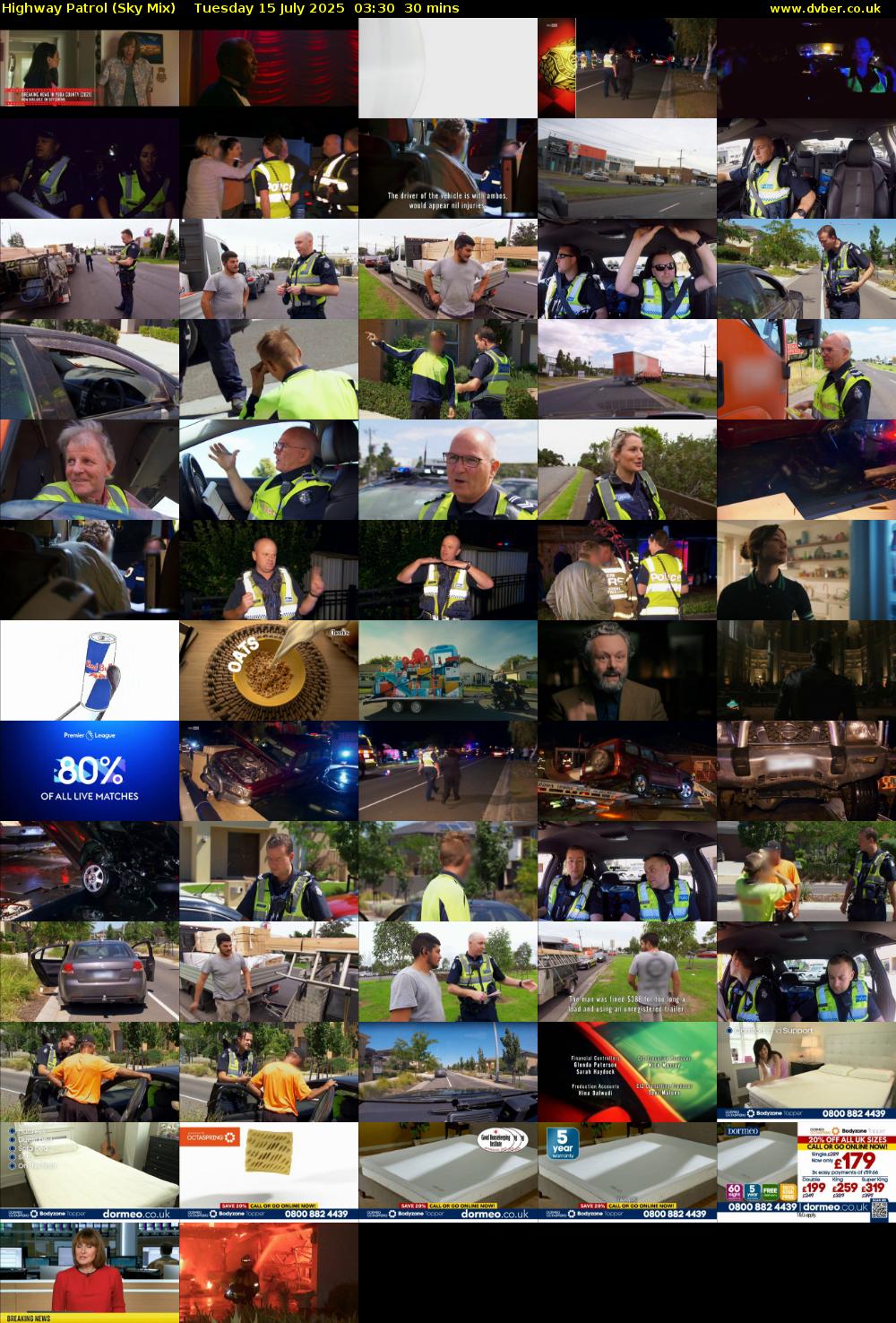 Highway Patrol (Sky Mix) Tuesday 15 July 2025 03:30 - 04:00
