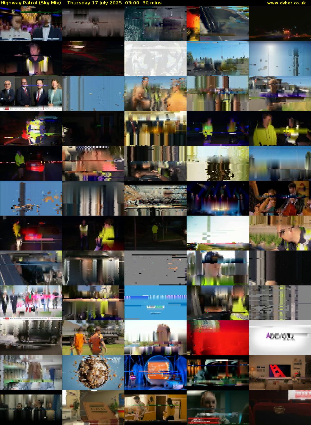 Highway Patrol (Sky Mix) Thursday 17 July 2025 03:00 - 03:30