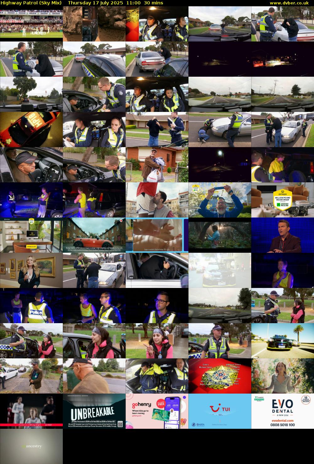 Highway Patrol (Sky Mix) Thursday 17 July 2025 11:00 - 11:30