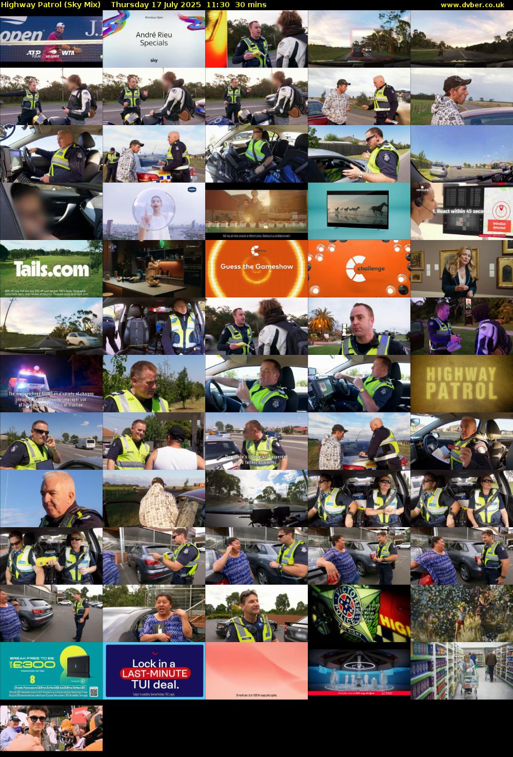 Highway Patrol (Sky Mix) Thursday 17 July 2025 11:30 - 12:00