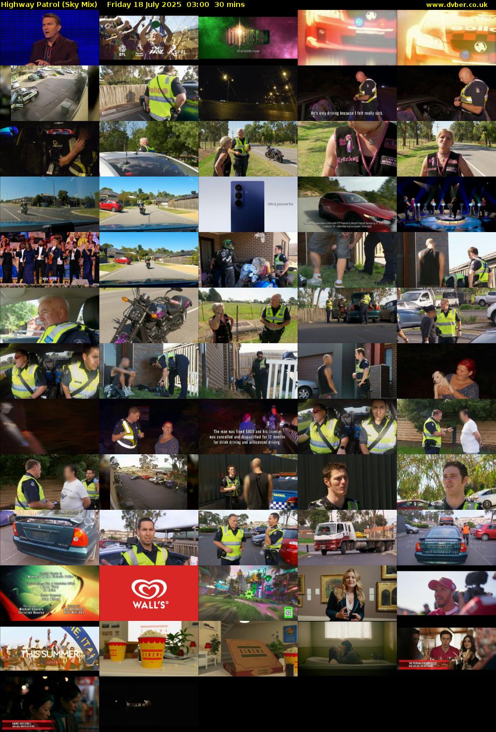 Highway Patrol (Sky Mix) Friday 18 July 2025 03:00 - 03:30
