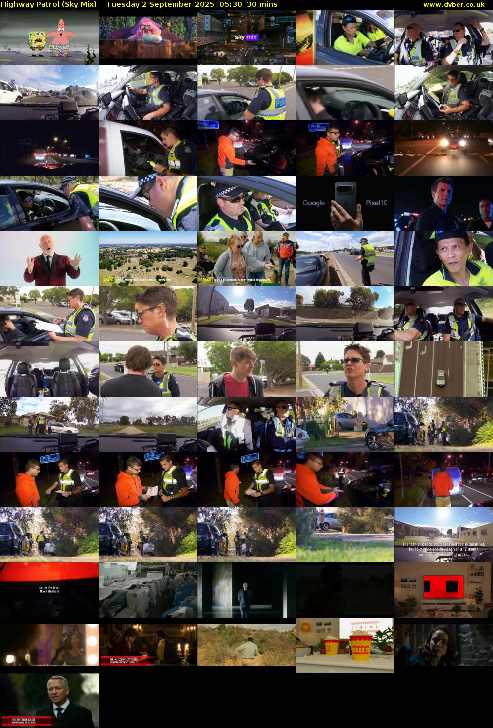 Highway Patrol (Sky Mix) Tuesday 2 September 2025 05:30 - 06:00
