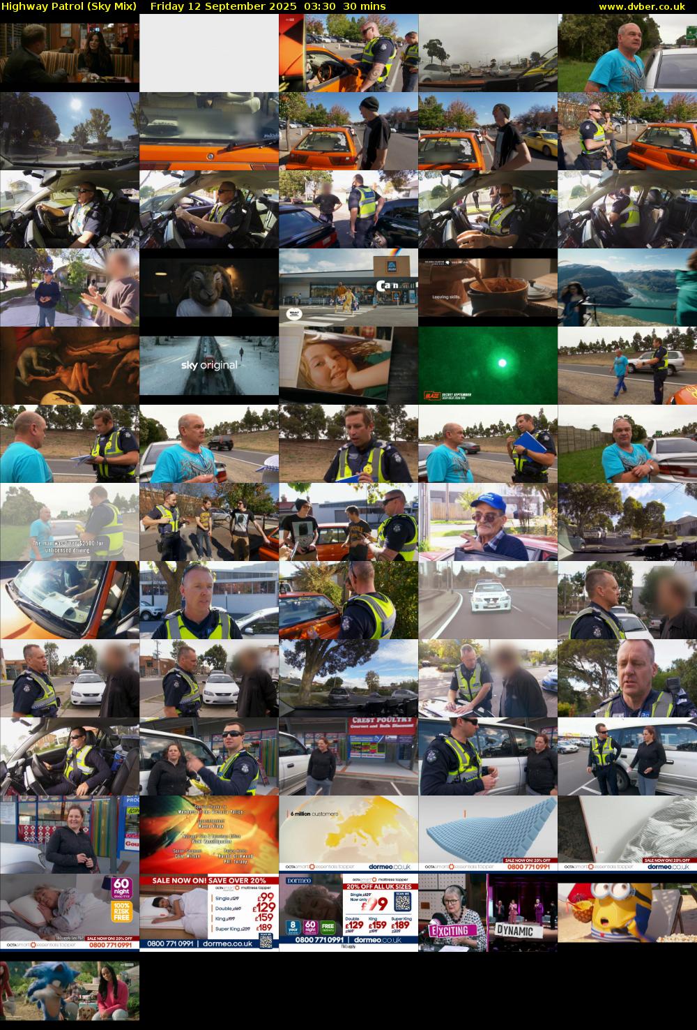 Highway Patrol (Sky Mix) Friday 12 September 2025 03:30 - 04:00
