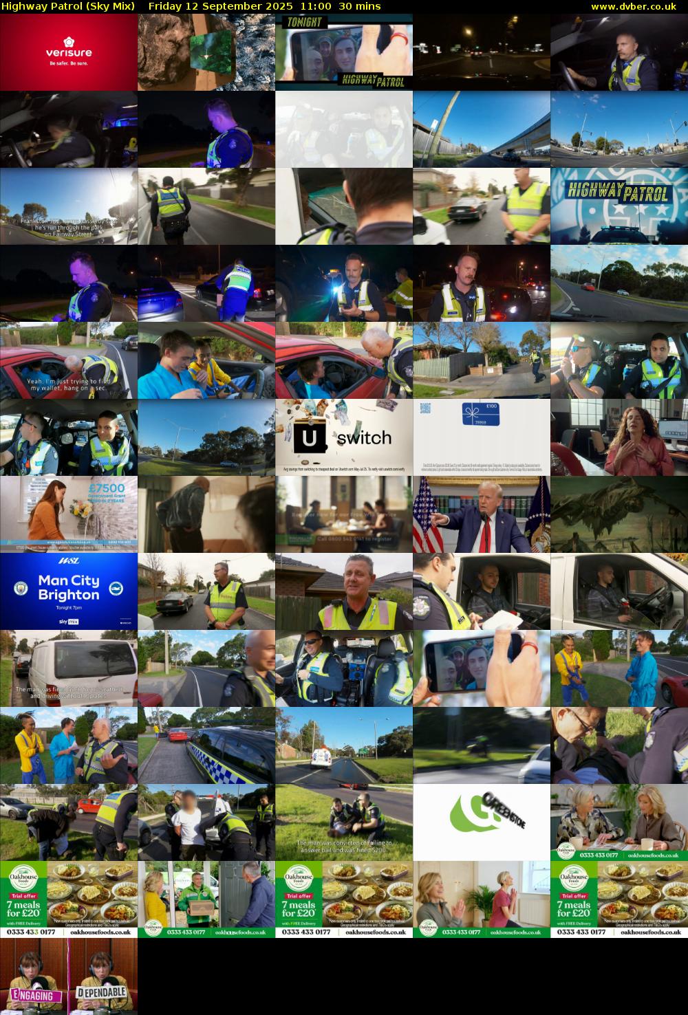 Highway Patrol (Sky Mix) Friday 12 September 2025 11:00 - 11:30