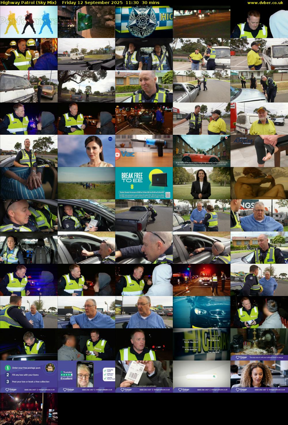 Highway Patrol (Sky Mix) Friday 12 September 2025 11:30 - 12:00