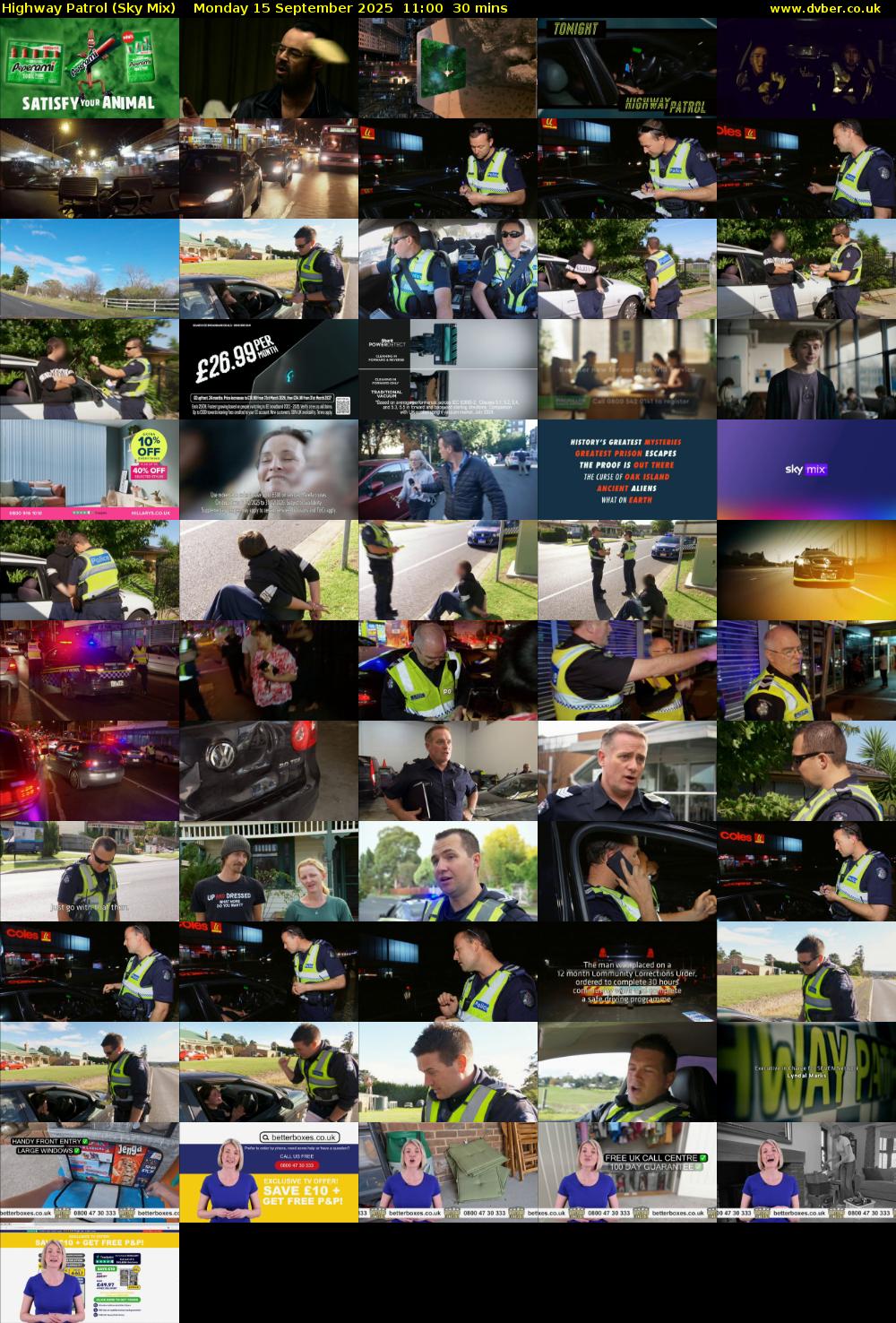 Highway Patrol (Sky Mix) Monday 15 September 2025 11:00 - 11:30
