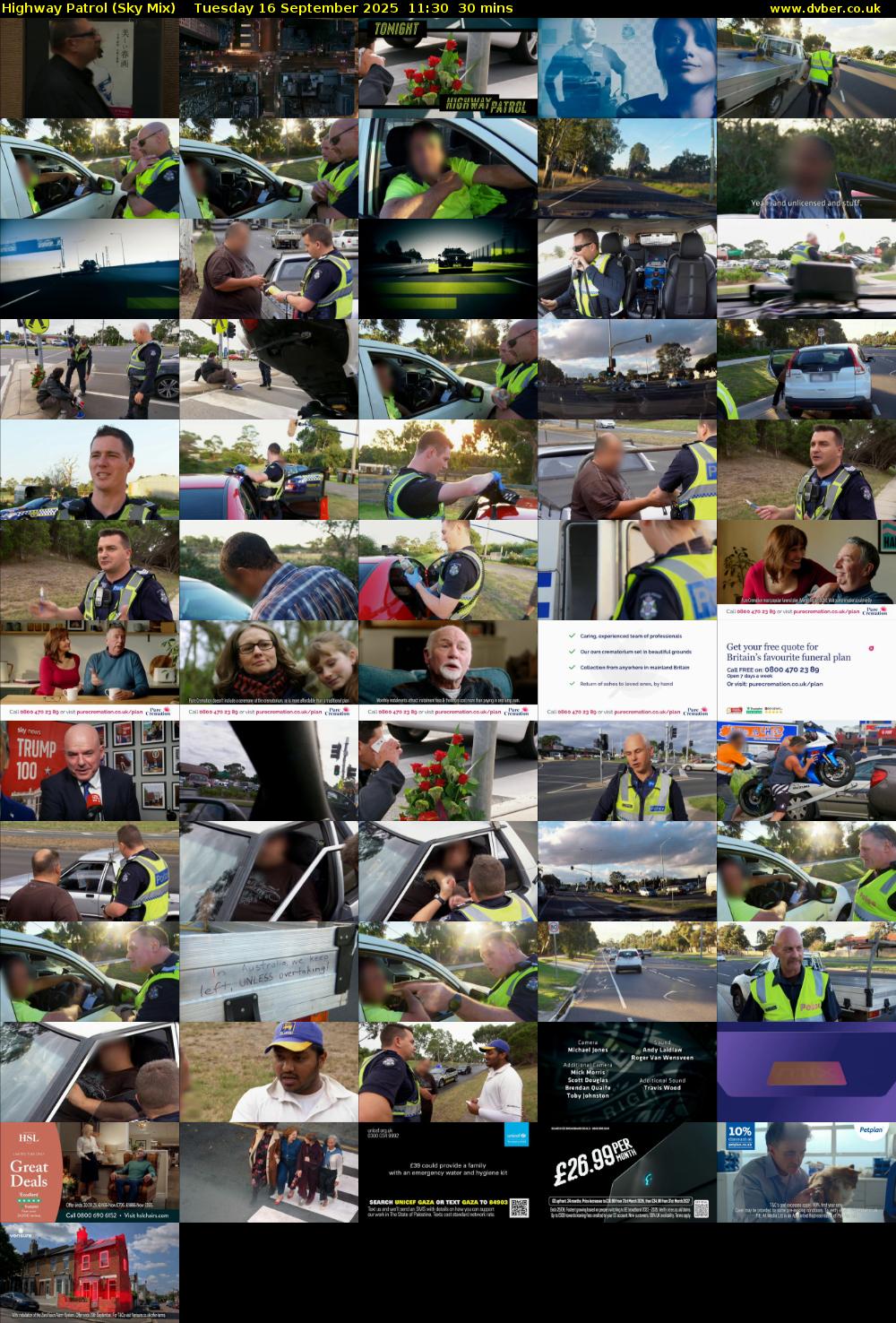 Highway Patrol (Sky Mix) Tuesday 16 September 2025 11:30 - 12:00