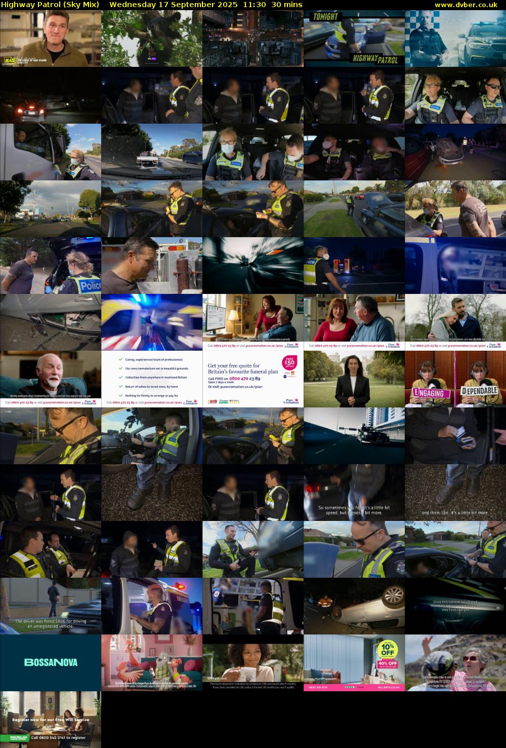 Highway Patrol (Sky Mix) Wednesday 17 September 2025 11:30 - 12:00