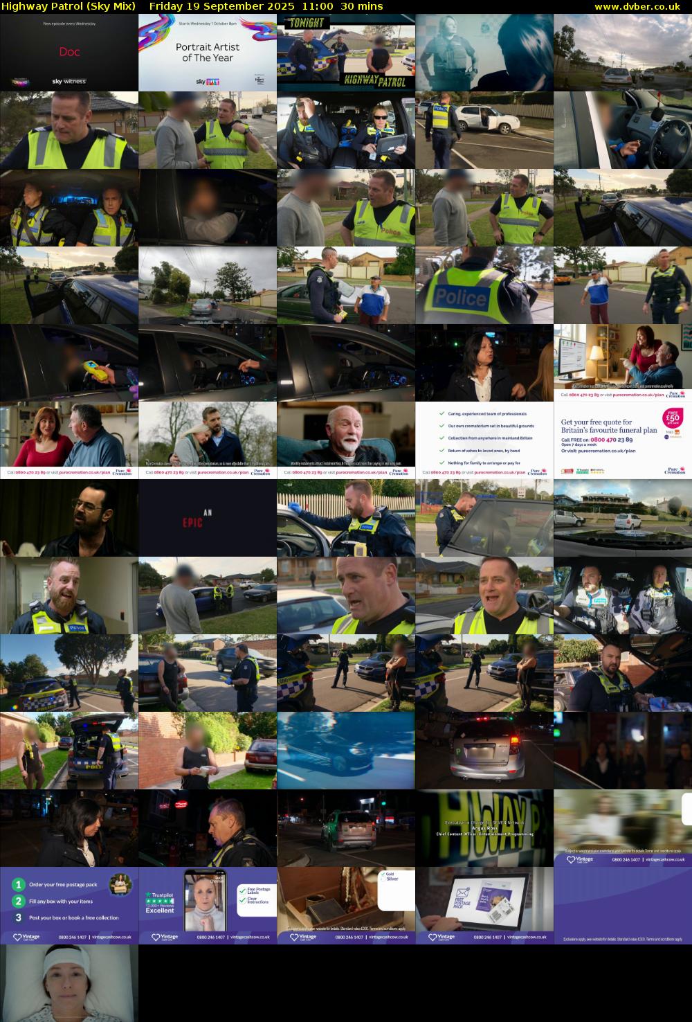Highway Patrol (Sky Mix) Friday 19 September 2025 11:00 - 11:30