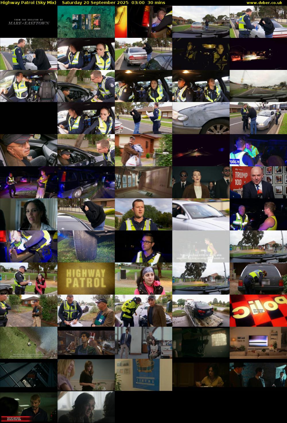 Highway Patrol (Sky Mix) Saturday 20 September 2025 03:00 - 03:30
