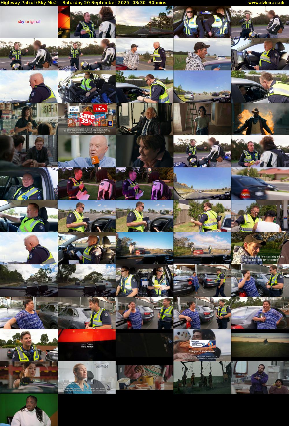 Highway Patrol (Sky Mix) Saturday 20 September 2025 03:30 - 04:00