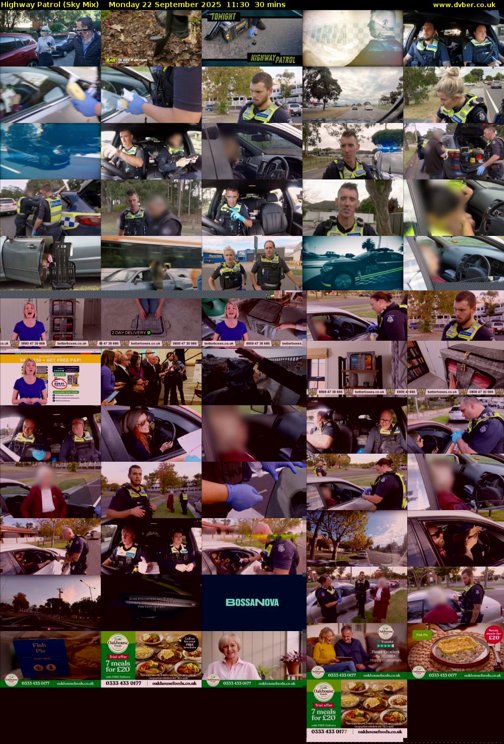 Highway Patrol (Sky Mix) Monday 22 September 2025 11:30 - 12:00