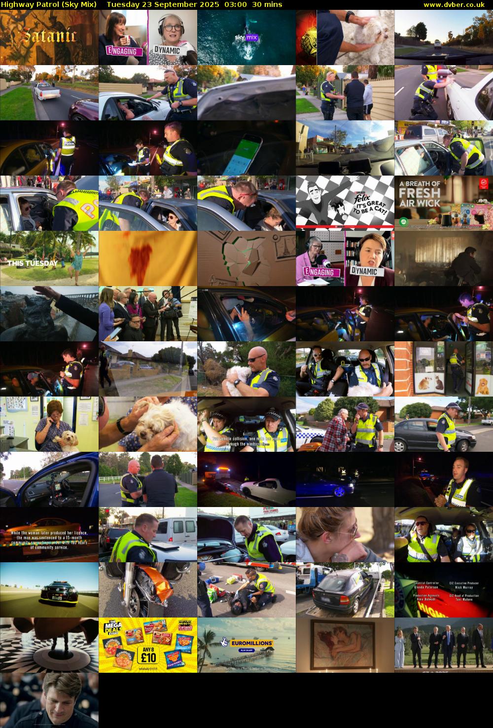 Highway Patrol (Sky Mix) Tuesday 23 September 2025 03:00 - 03:30