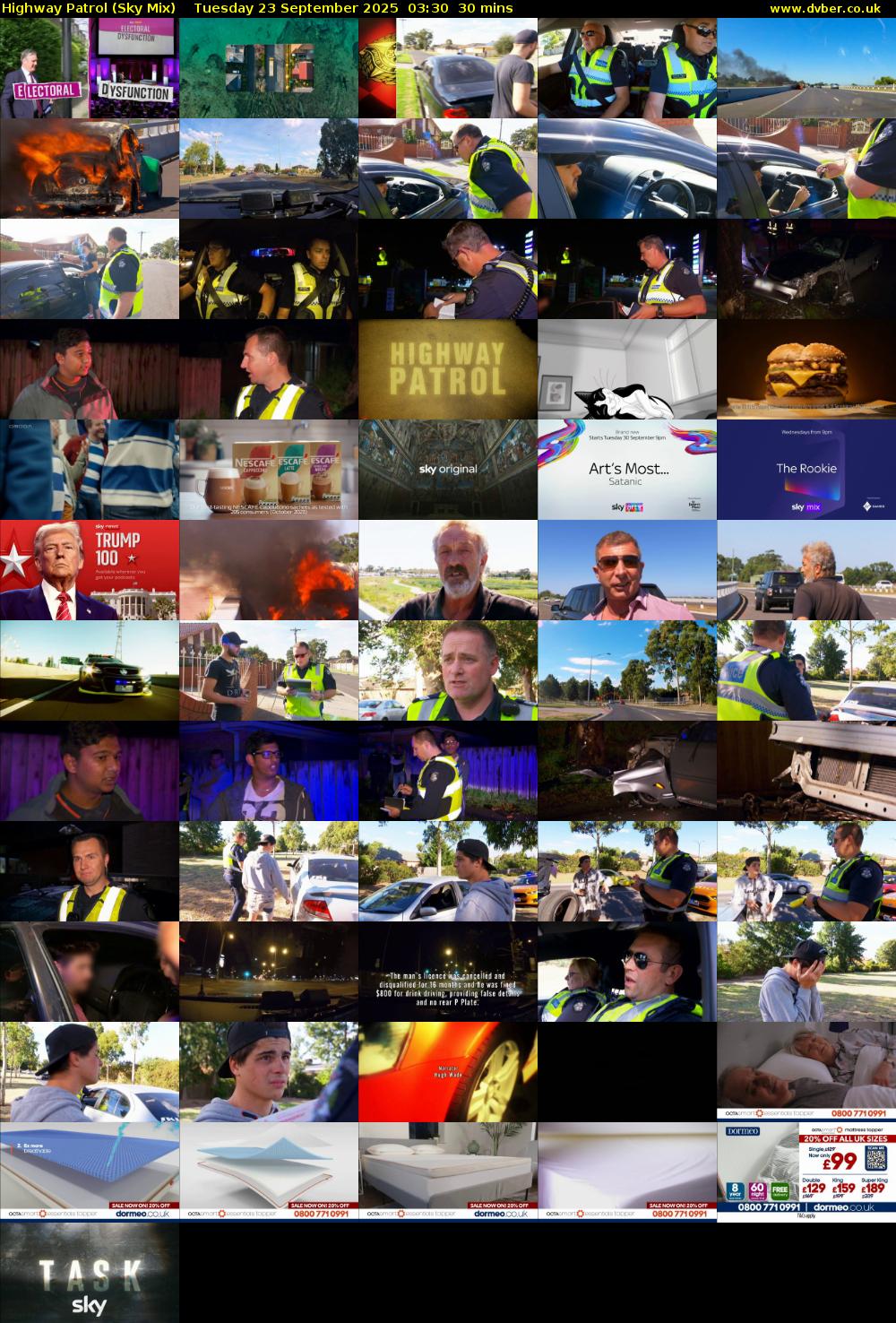 Highway Patrol (Sky Mix) Tuesday 23 September 2025 03:30 - 04:00