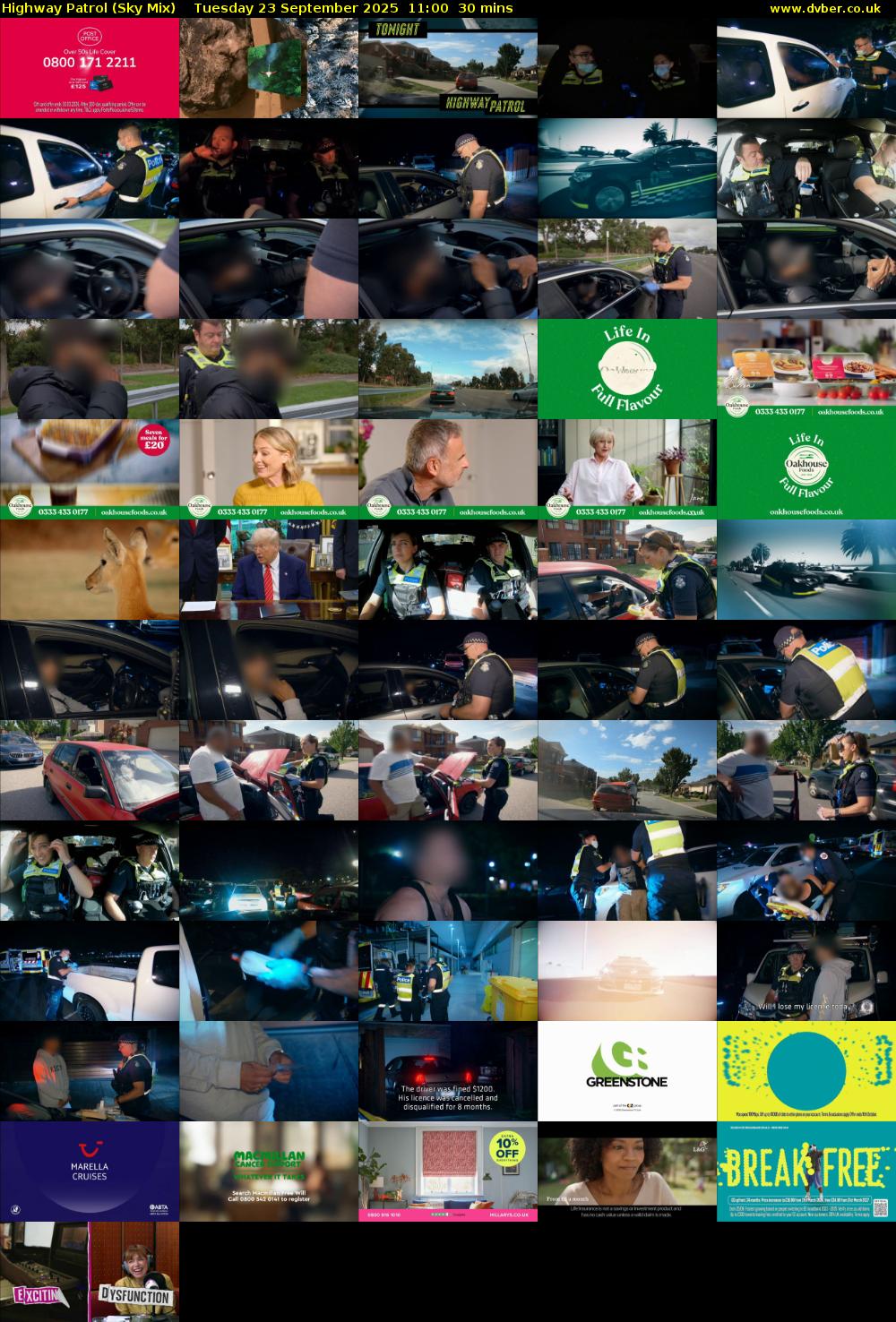 Highway Patrol (Sky Mix) Tuesday 23 September 2025 11:00 - 11:30