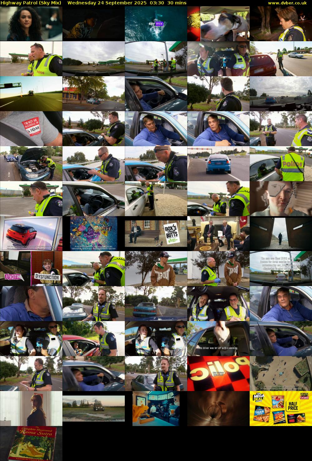 Highway Patrol (Sky Mix) Wednesday 24 September 2025 03:30 - 04:00