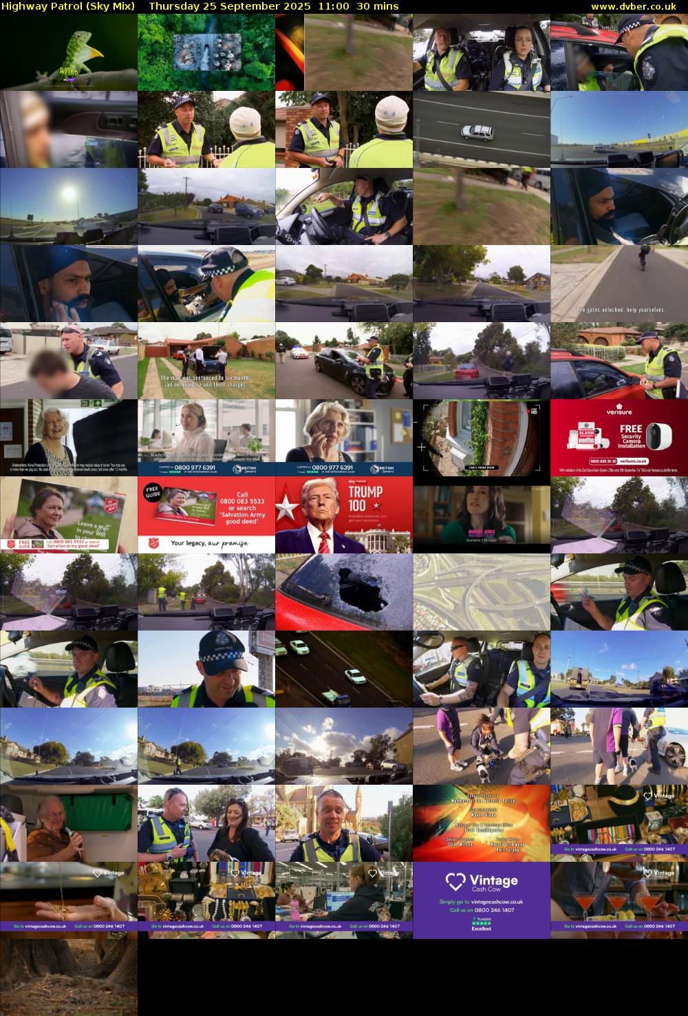 Highway Patrol (Sky Mix) Thursday 25 September 2025 11:00 - 11:30