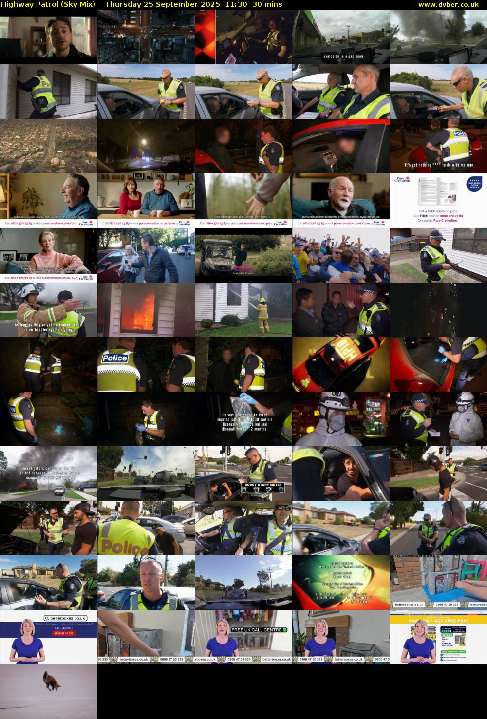 Highway Patrol (Sky Mix) Thursday 25 September 2025 11:30 - 12:00