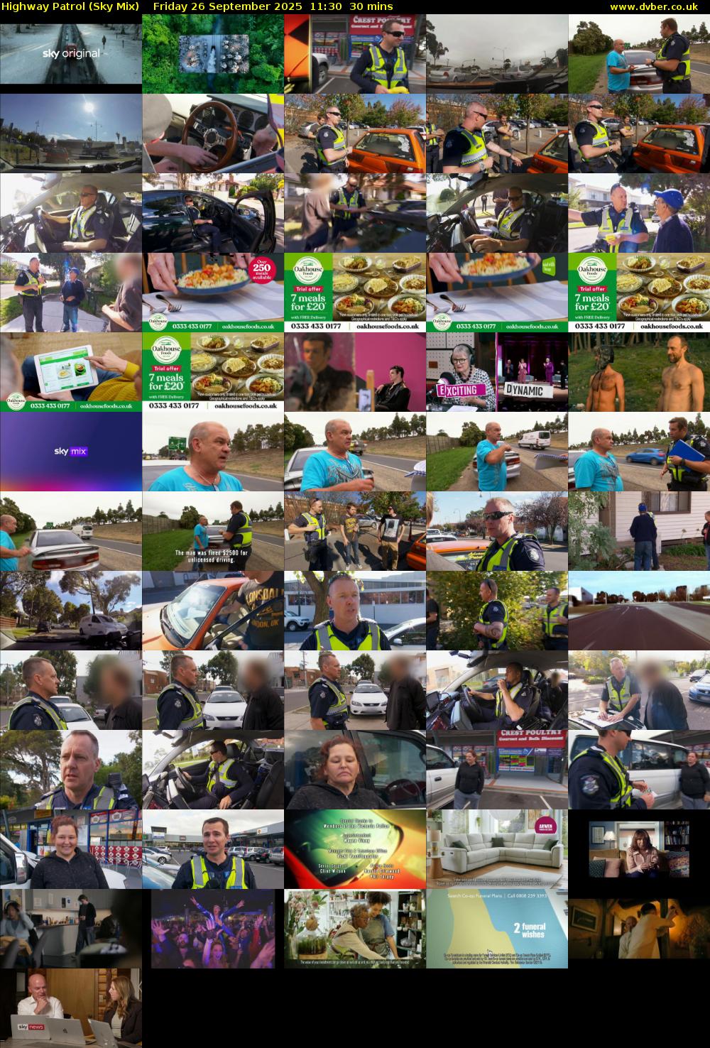 Highway Patrol (Sky Mix) Friday 26 September 2025 11:30 - 12:00