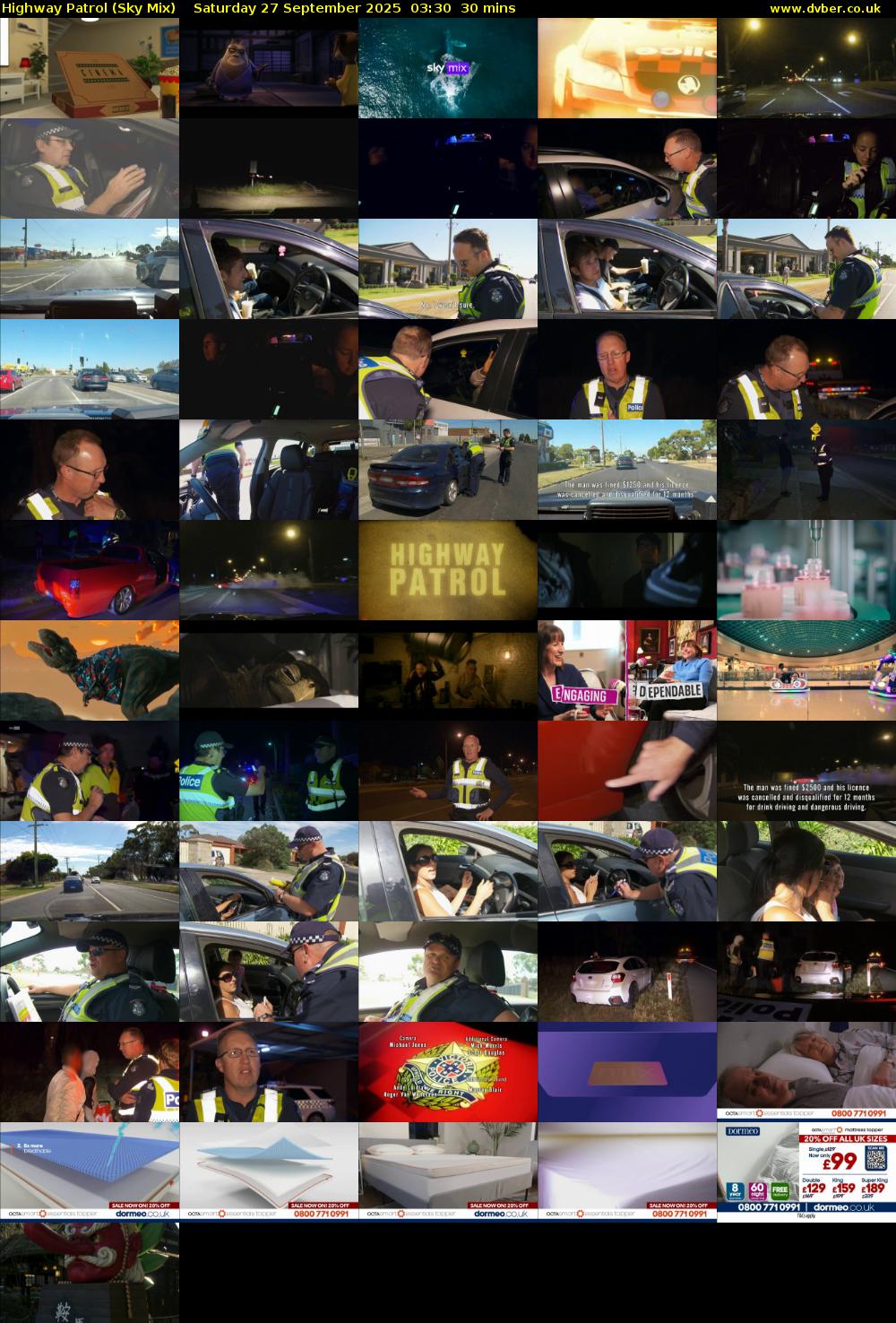 Highway Patrol (Sky Mix) Saturday 27 September 2025 03:30 - 04:00