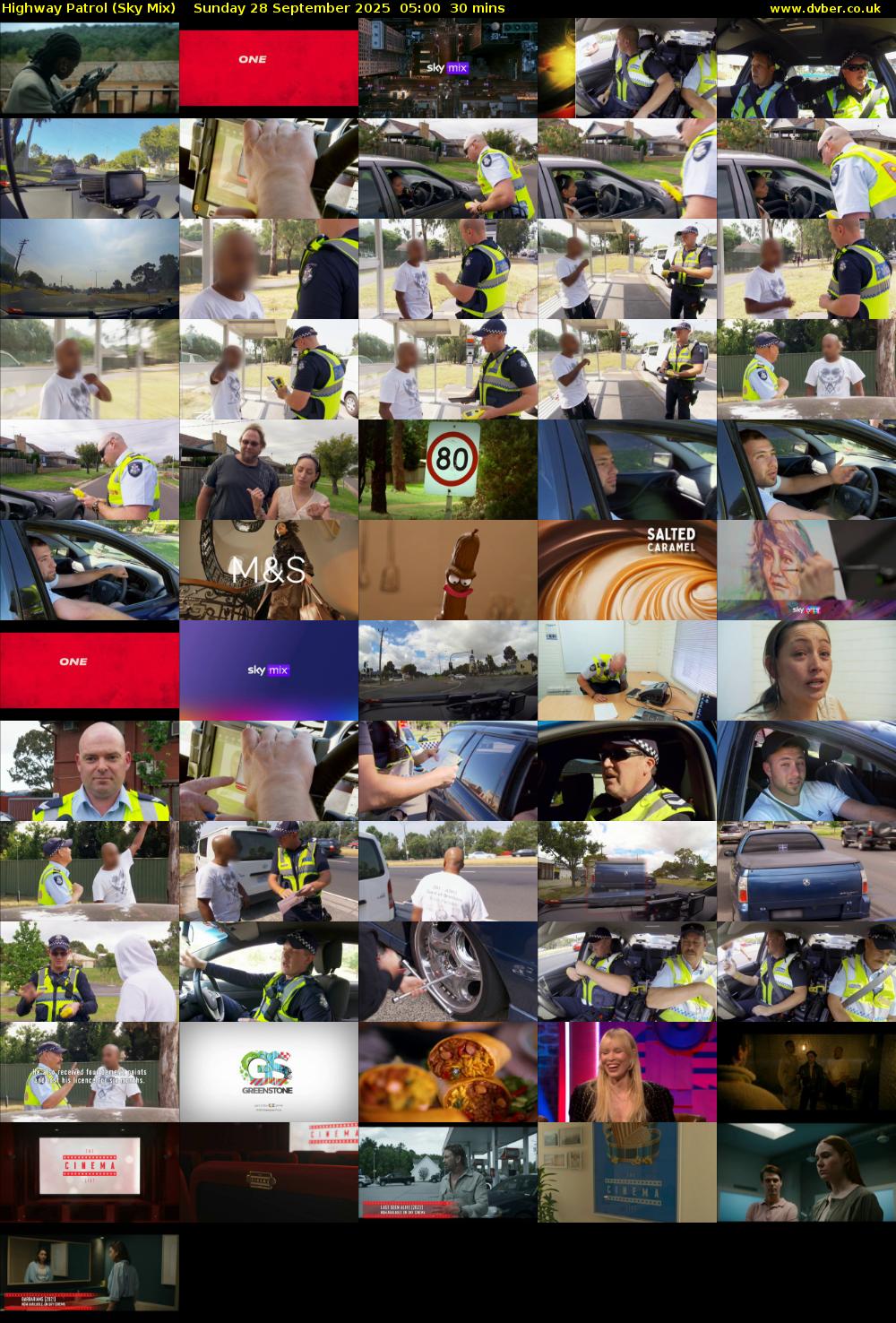 Highway Patrol (Sky Mix) Sunday 28 September 2025 05:00 - 05:30