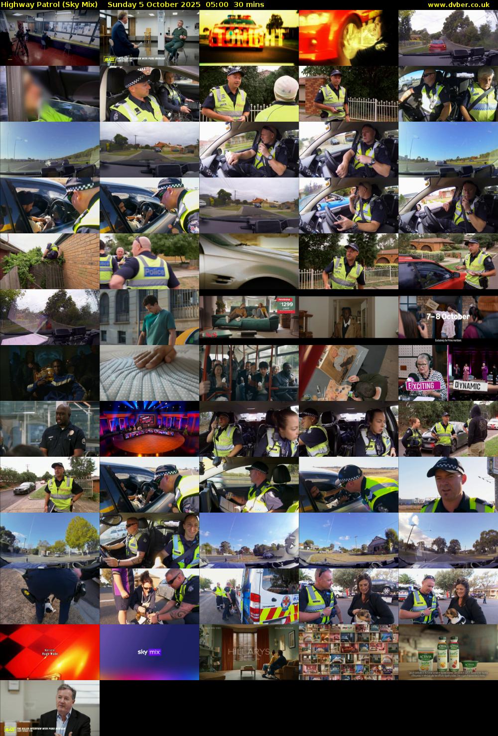 Highway Patrol (Sky Mix) Sunday 5 October 2025 05:00 - 05:30