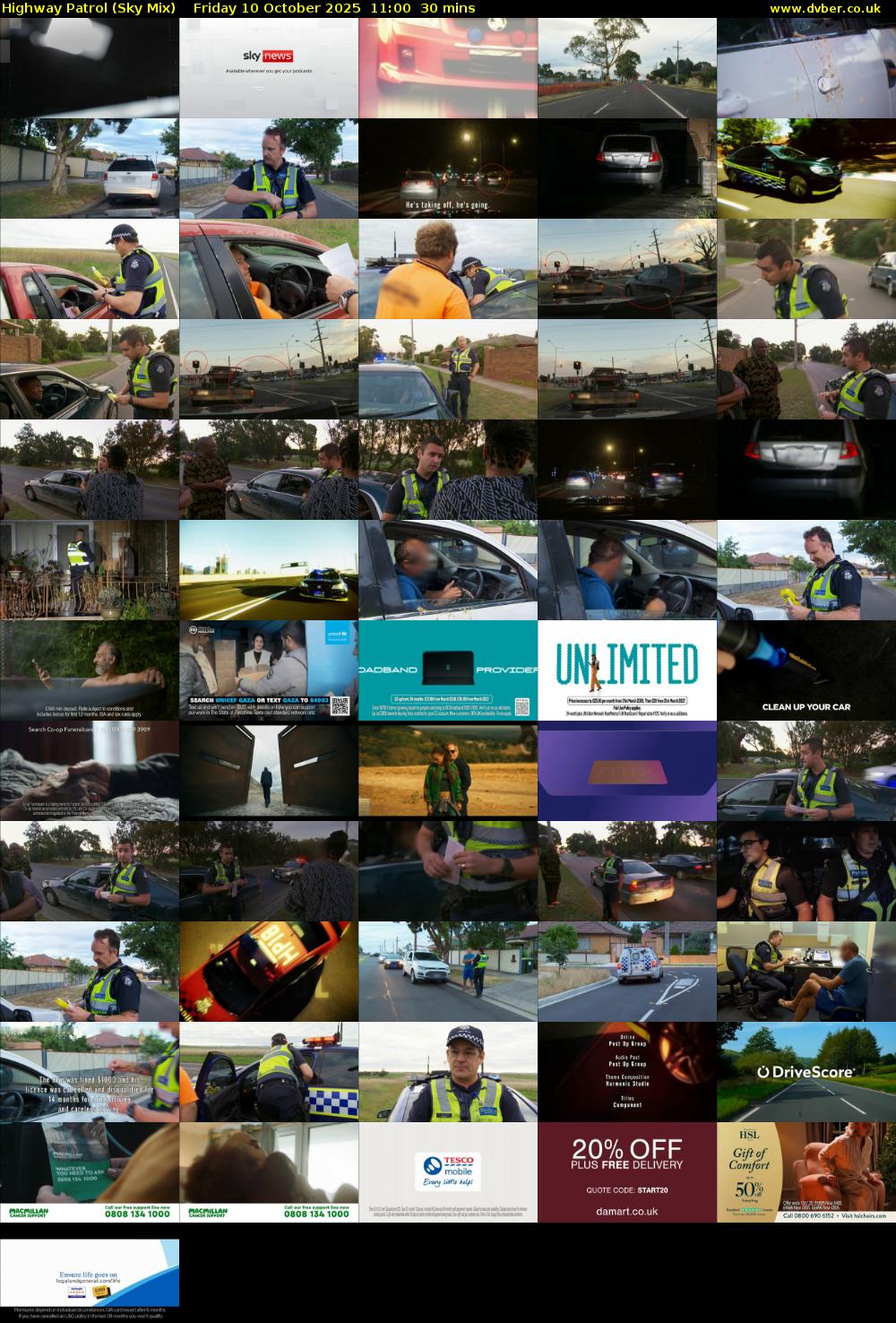 Highway Patrol (Sky Mix) Friday 10 October 2025 11:00 - 11:30