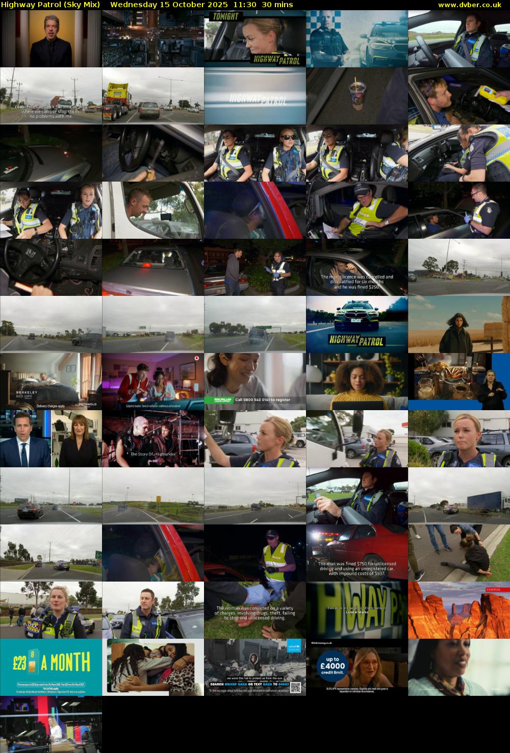 Highway Patrol (Sky Mix) Wednesday 15 October 2025 11:30 - 12:00