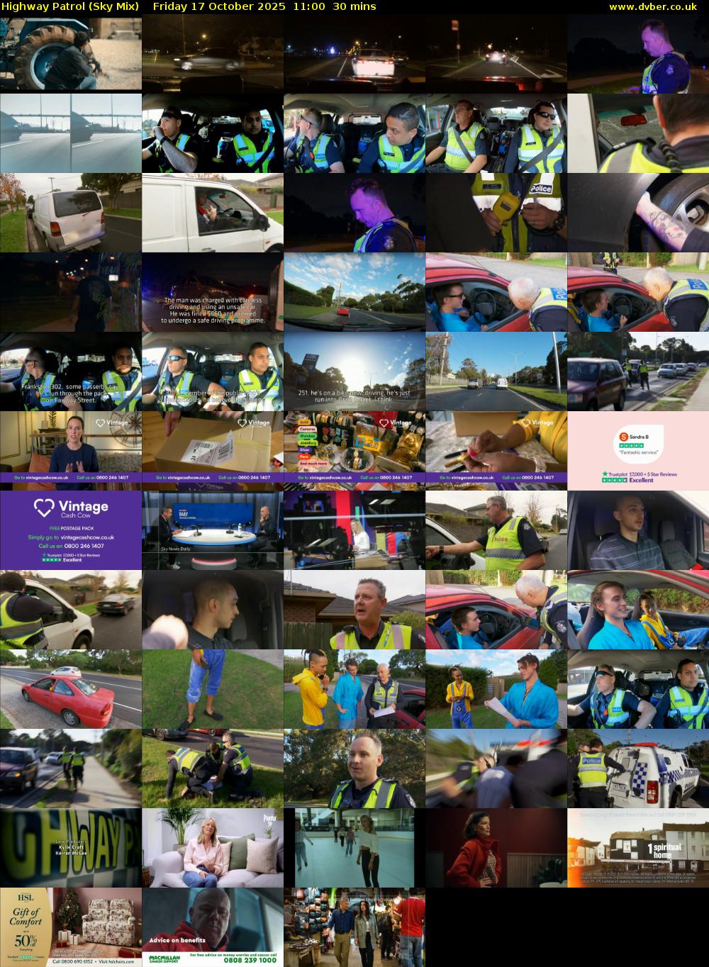 Highway Patrol (Sky Mix) Friday 17 October 2025 11:00 - 11:30