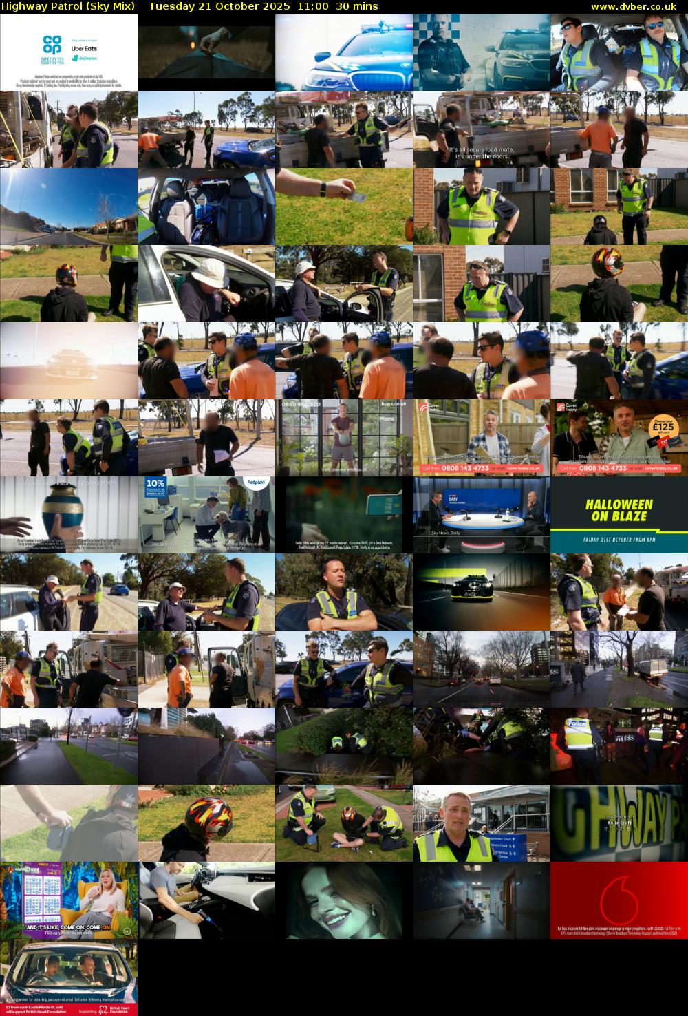 Highway Patrol (Sky Mix) Tuesday 21 October 2025 11:00 - 11:30