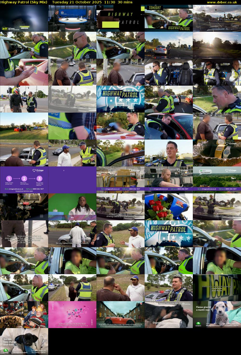 Highway Patrol (Sky Mix) Tuesday 21 October 2025 11:30 - 12:00